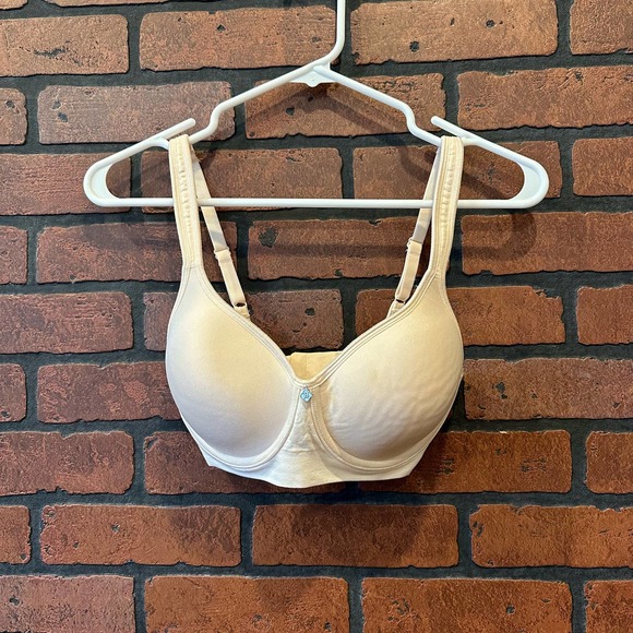 BREEZIES Floral Stripe Seamless Underwire Bra A478501 Nude, Beige - Picture 1 of 7